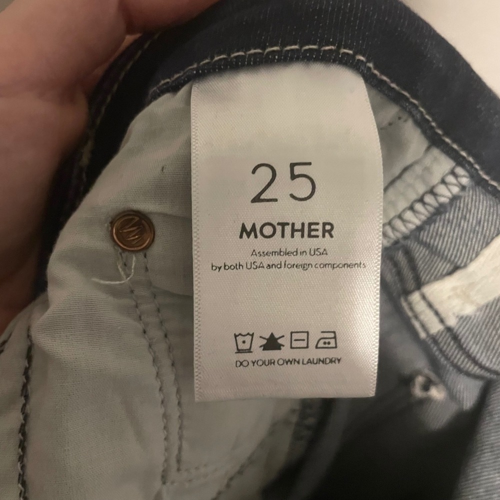 Mother jeans High Waisted‎ Looker Ankle Fray Tonuge and Chic 25 denim Classic - Picture 8 of 9